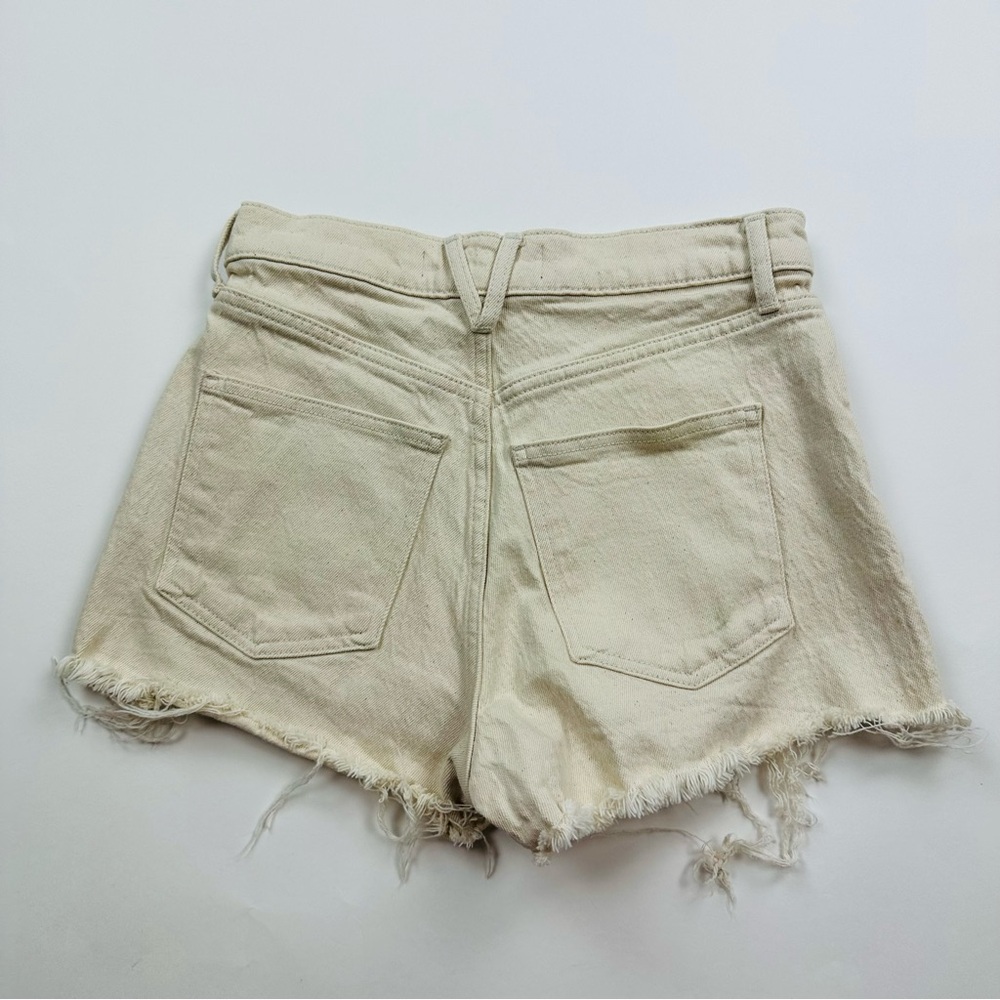 Veronica Beard Timmy Shorts High Rise Ecru Cut Off Denim Shorts Size 26 - Picture 6 of 11